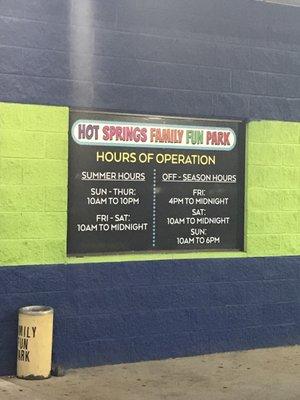 Hours of operations