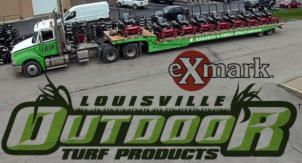 LOTP delivering a fleet of Exmark Mowers.