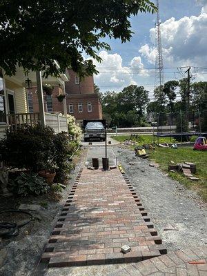 Brick walkway construction  7819070008 L&L Landscaping & Construction Inc