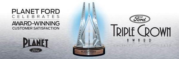 Proud Triple Crown recipient for 2016--the highest Ford Motor Co. honor. We thank our customers for helping us earn this prestigious award.