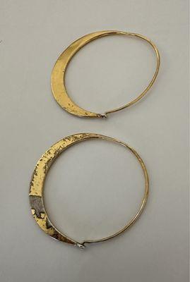 24K gold plated Arc Hoops