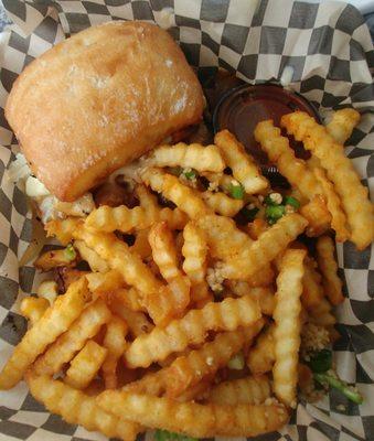 Grilled Chicken & Brie Sandwich with Truck Fries