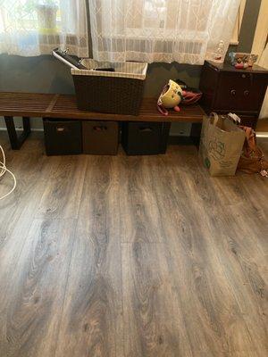 Wide plank wood flooring