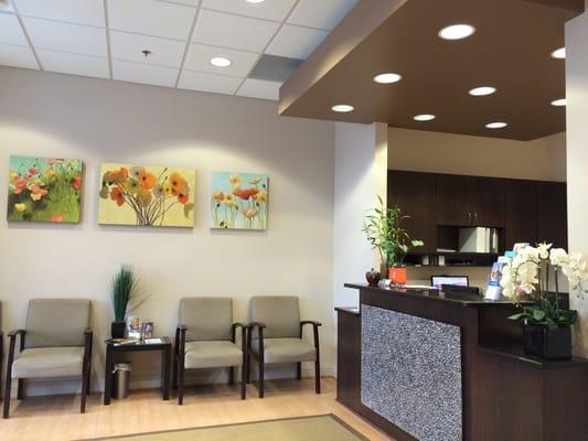 Front lobby reception area. The entire facility is modern and clean.