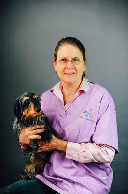 Dr. Eliasson and her dog Pepper