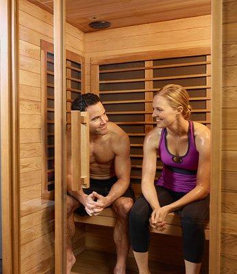 Enjoy a sauna with your partner.