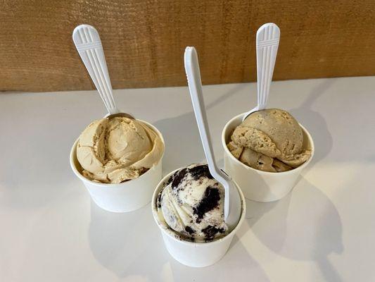 "Salted Crescent Caramel", "Mint Oreo" and "Tiramisu Gelato"