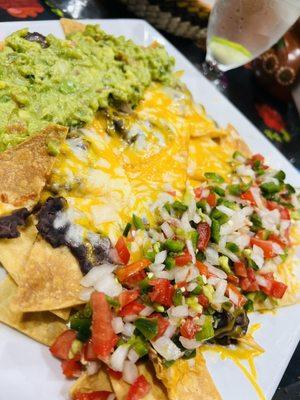 Nachos no meat, no sour cream