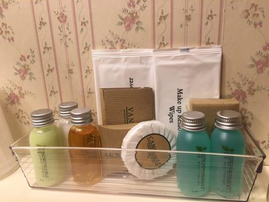 Complimentary toiletries