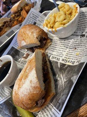 French dip and macaroni