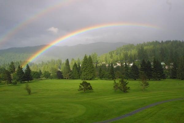 Double rainbow on the day we played!