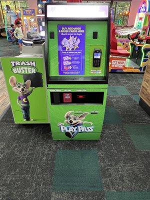 Trash and game card loading station