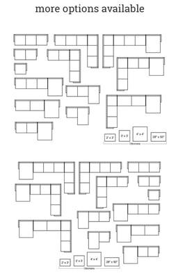 Just a few of our many configuration choices for each style!