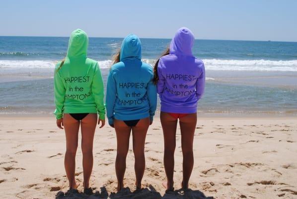 Get your Happiest in the Hamptons sweatshirts at Obligato  in East Hampton