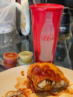 Chicken adobo burrito enchilada style. It did not disappoint.