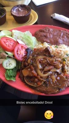 Bistec encebollado! Bomb.