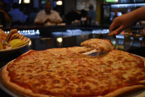 Our house-made thin crust pizza