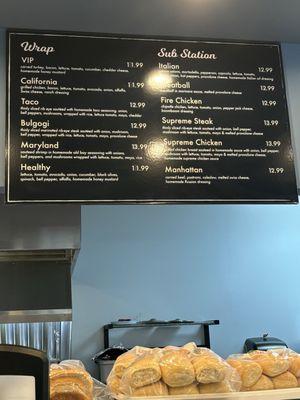 Wrap and Sub menu