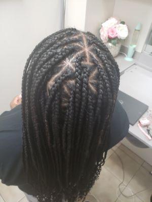 Knotless box braid