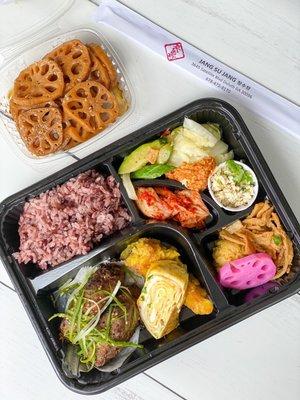 Bento Box & Lotus Root Banchan @tiffhuangry