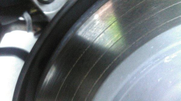 Scored defective brake rotor