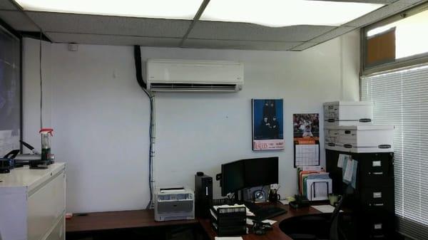 Carrier ductless split system installed for main office in Menlo Park. (July 2015)