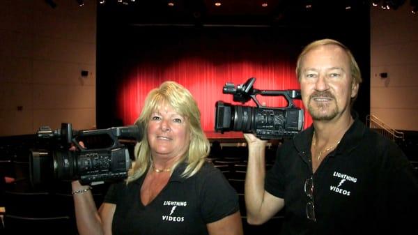 John & Jo Filming in The theater.