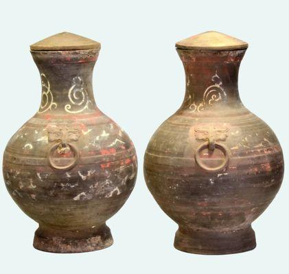 ANCIENT CHINESE POTTERY PAIR OF 'HU' VASES
15903