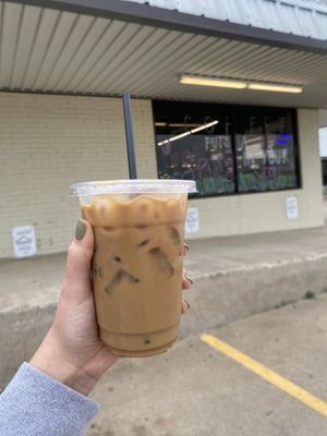 Iced lavender latte