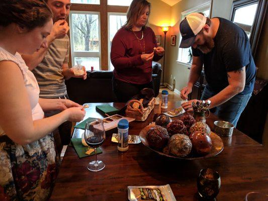 Adding spices to our butters