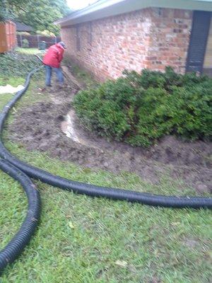 French drains installation