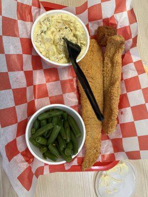 Fried catfish with sides