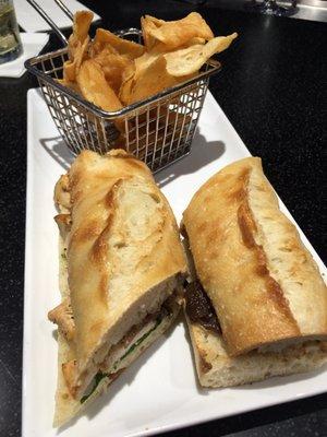 Rosemary Florentine Baguette with homemade chips. Really tasty.