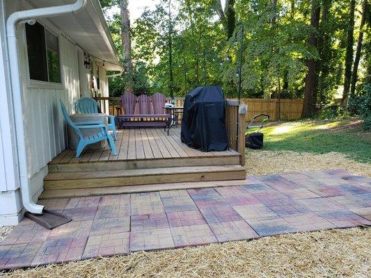 Stepping stone patio.