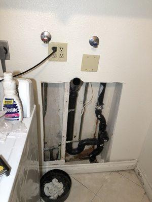 Laundry drain repair