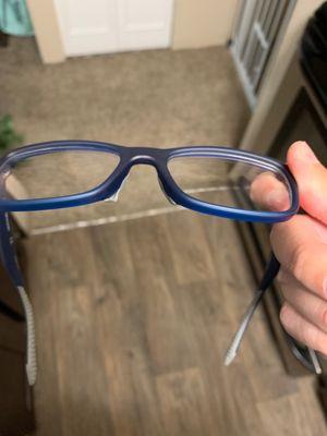 Glasses unusable after 3 months of wear due to nose guard not working.