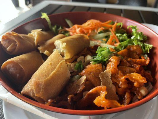 #26 Create Your Own Vermicelli Salad Bowl with veggie egg rolls and grilled pork