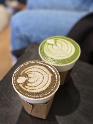 Matcha Latte Houjicha Tea Latte