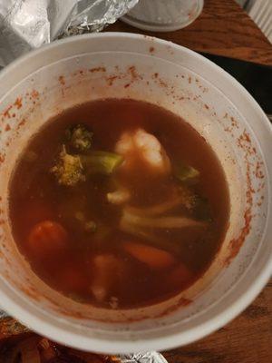 Shrimp and veggie soup