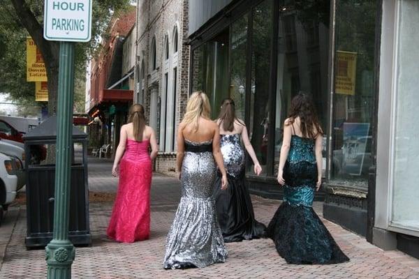 Come on downtown to get your perfect prom dress!