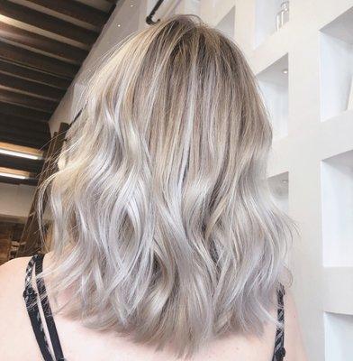 Icy Blonde with a melted root