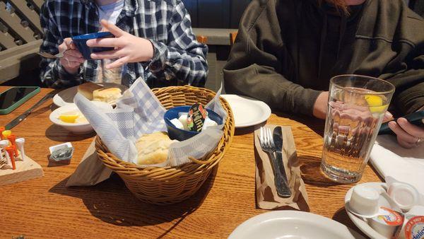 Biscuits and gravy to start.