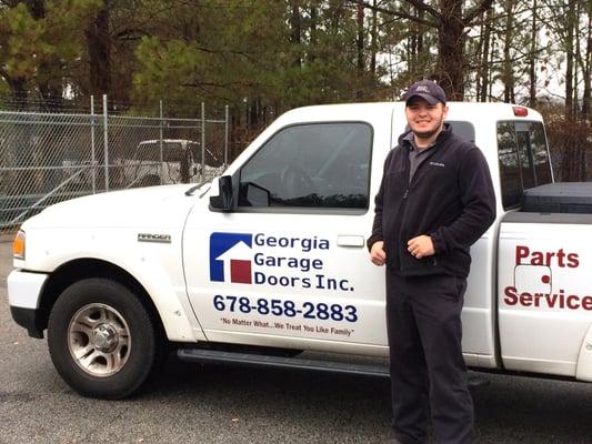 Pictured above is Jared Fleming.  Jared is a Field Supervisor at Georgia Garage Doors, Inc...