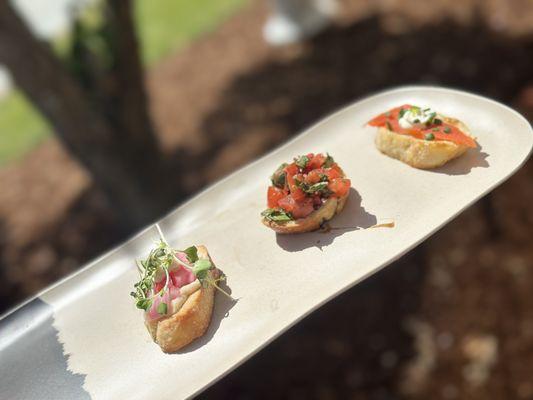 Crostini three ways