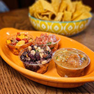 Chips and salsa sampler