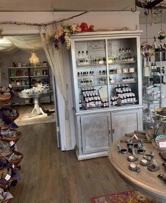 Plenty of room for browsing stones, crystals, incense, candles, essential oils and more!