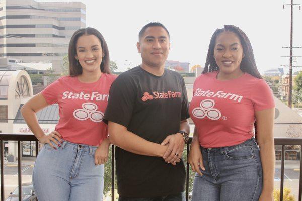 Our State Farm team from left to right:
   Paula- Account rep, 
   Mel Palomo- Agent,
  Kirsten-Office Manager