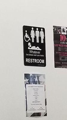 Bathroom sign