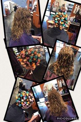 Perms are coming back!  Spiral perm using ph bonder to protect hair. Beautiful, soft results, by Tara!