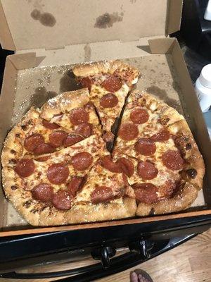 How my pizza arrived